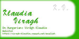 klaudia viragh business card